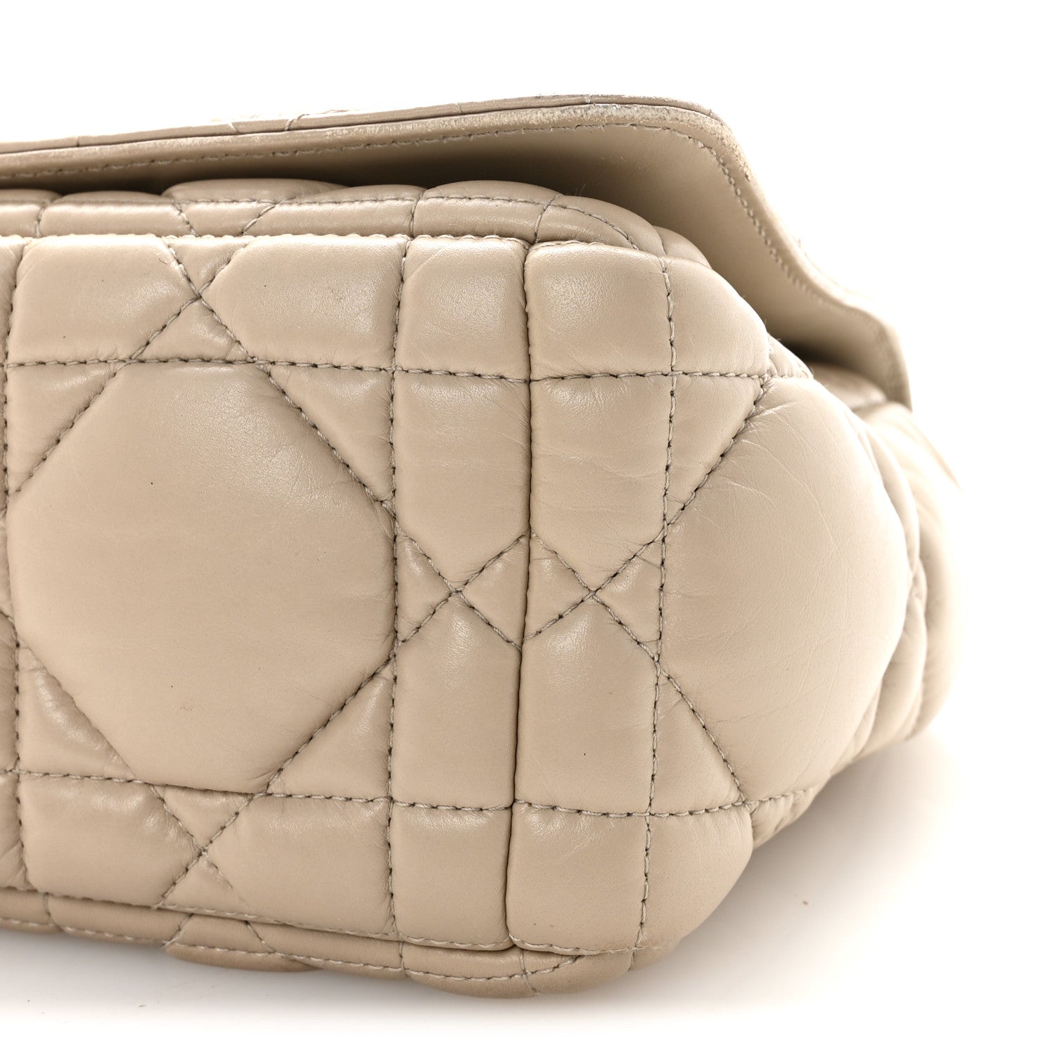 Christian Dior Calfskin Macrocannage Medium Caro Bag Sand 10 of 10