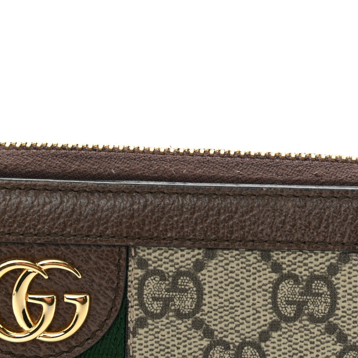 Gucci GG Supreme Monogram Web Ophidia Zip Around Wallet Brown 11 of 11