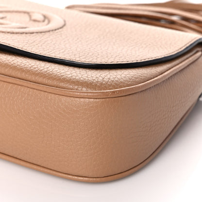 Gucci Pebbled Calfskin Medium Soho Flap Crossbody Camelia 11 of 12
