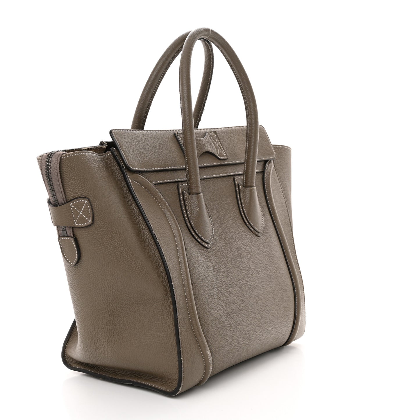 Drummed Calfskin Mini Luggage Souris