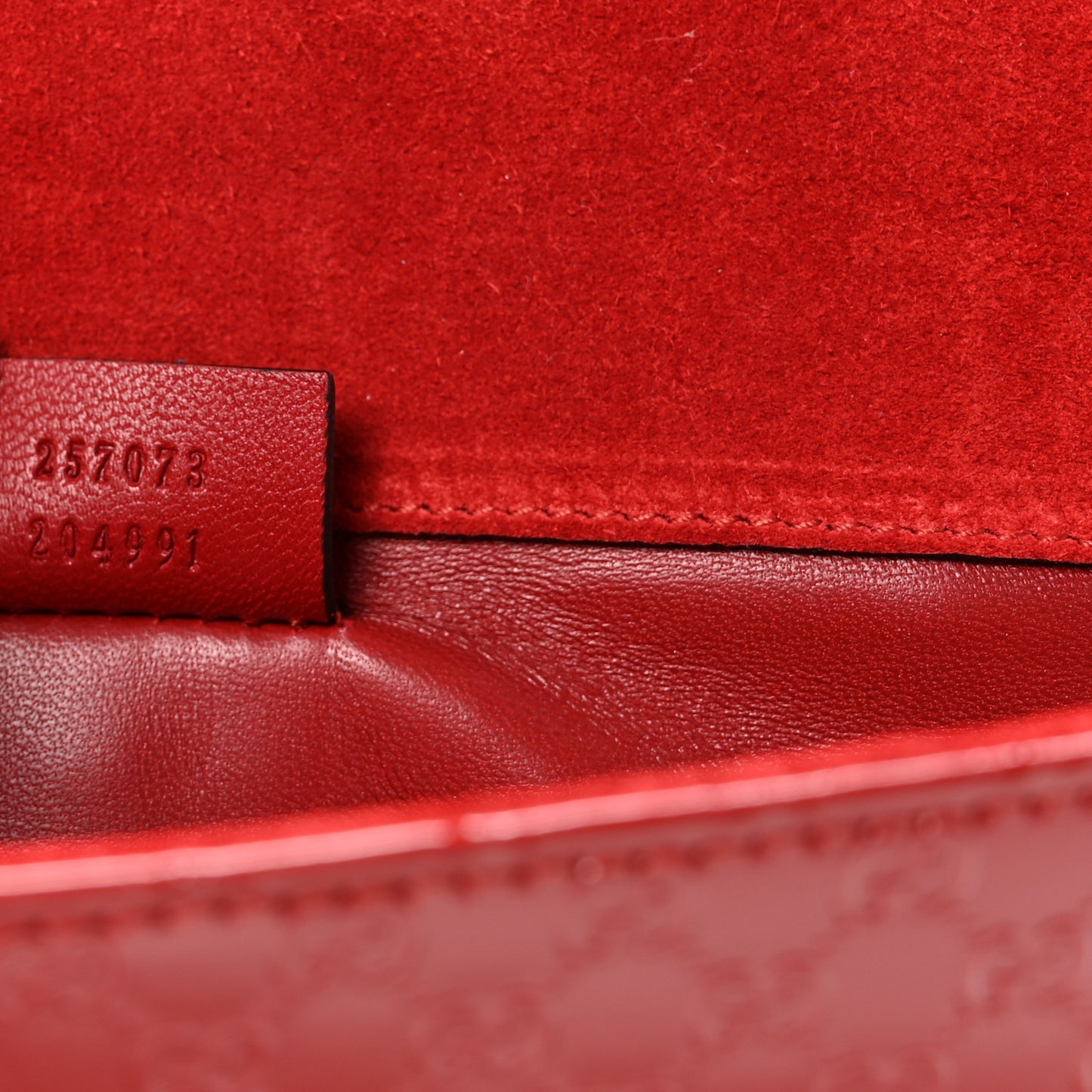 Patent Microguccissima Small Broadway Clutch Red