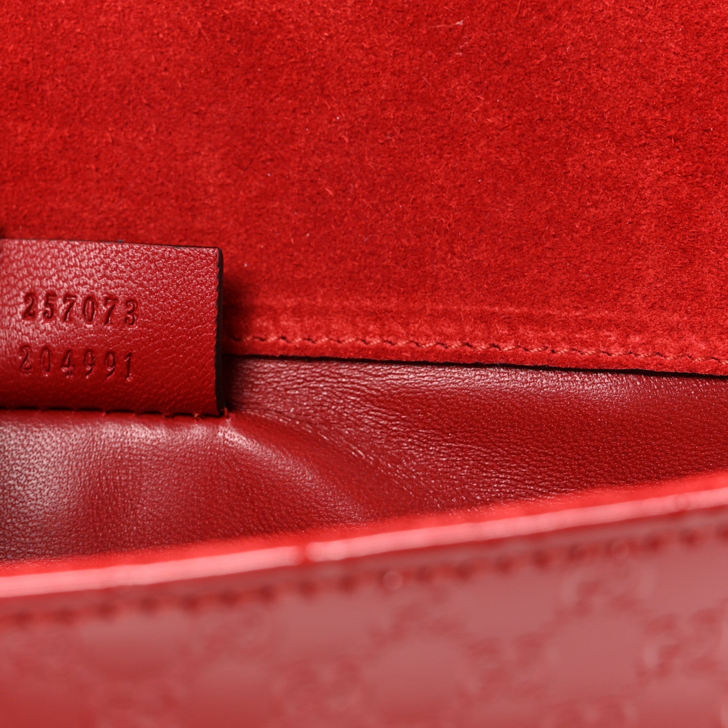 Gucci Patent Microguccissima Small Broadway Clutch Red 7 of 7