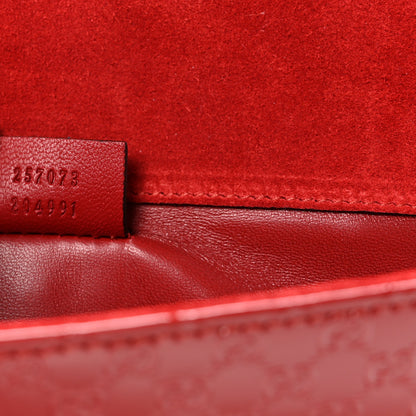 Gucci Patent Microguccissima Small Broadway Clutch Red 7 of 7