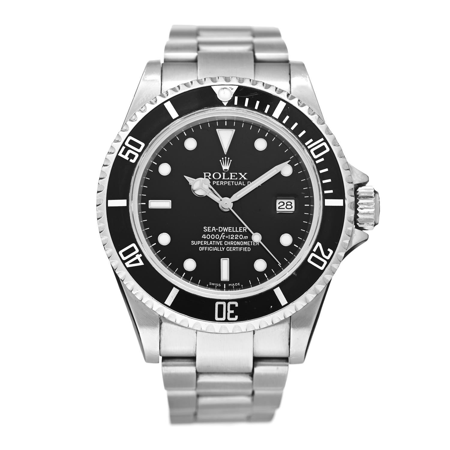 Rolex Stainless Steel 40mm Sea-Dweller Oyster Perpetual Watch Black 16600 1 of 4