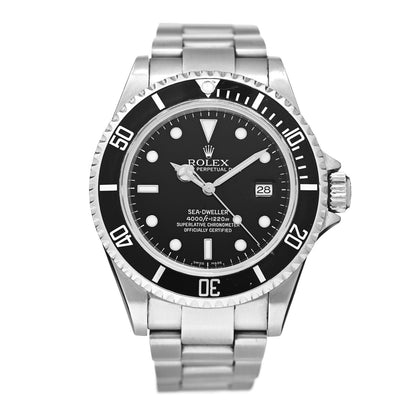 Rolex Stainless Steel 40mm Sea-Dweller Oyster Perpetual Watch Black 16600 1 of 4