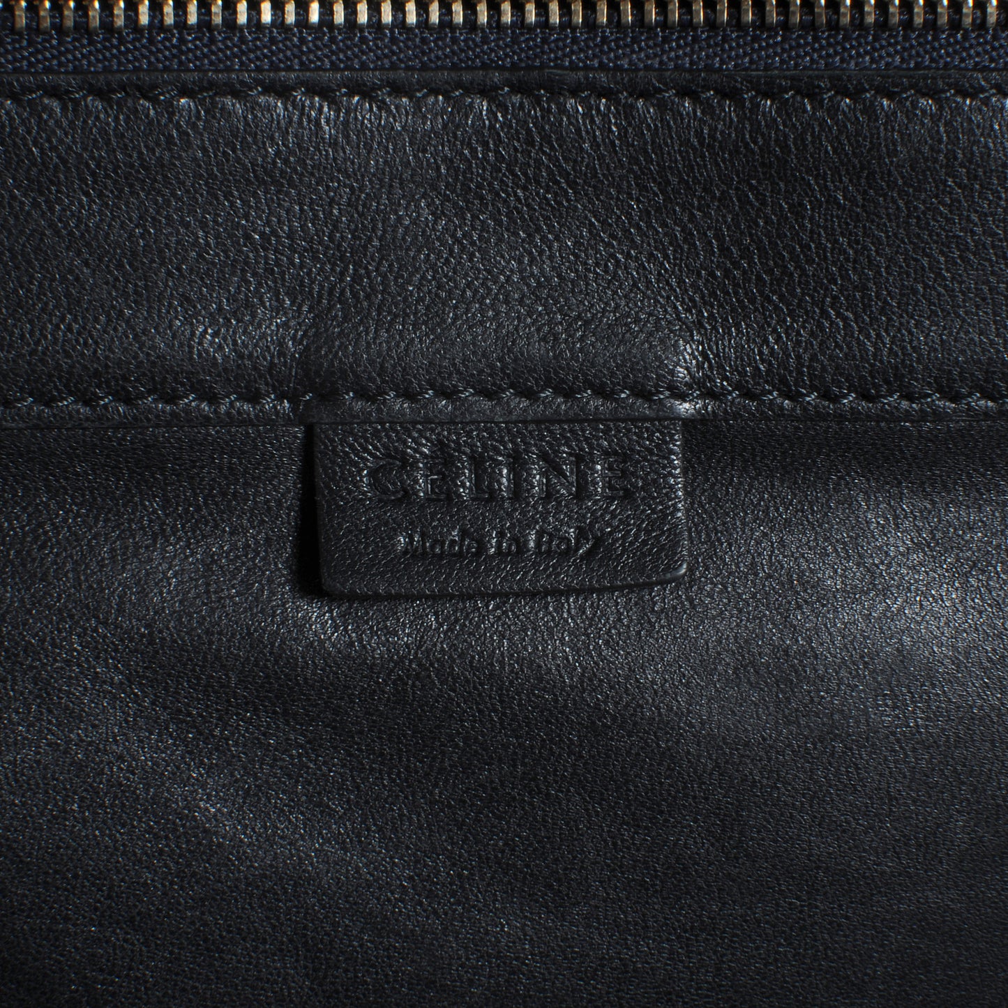 Leather Horizontal Cabas Black