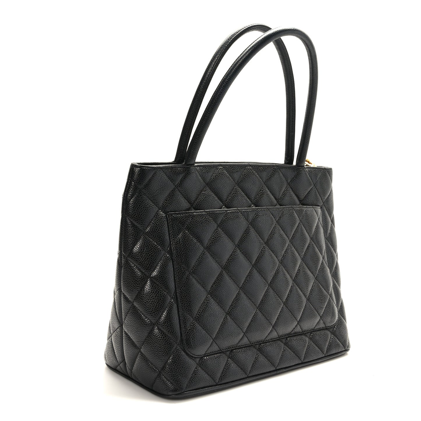 Caviar Quilted Medallion Tote Black