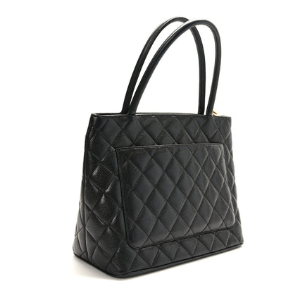 Chanel Caviar Quilted Medallion Tote Black 3 of 9
