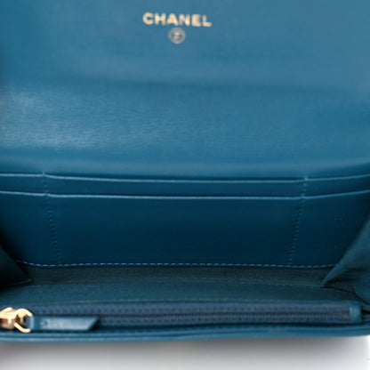 Chanel Lambskin Quilted Chanel 19 Flap Wallet Dark Green 5 of 12