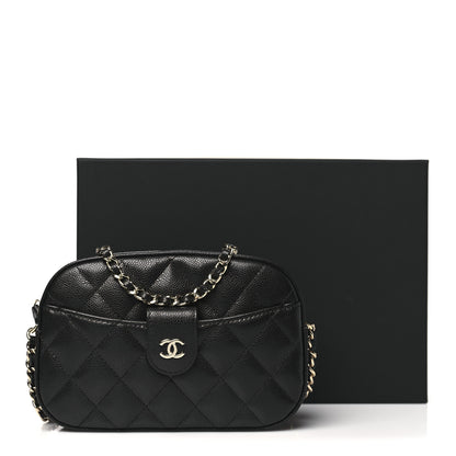 Chanel Caviar Quilted Chain Camera Bag Black 11 of 11