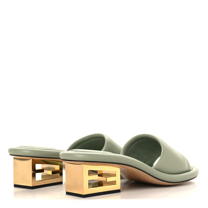 Fendi Nappa Baguette 60mm Slide Sandals 39.5 Musk 5 of 9