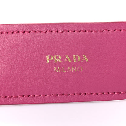 Prada Saffiano Crystal Flower Shoulder Strap Fuchsia 4 of 5