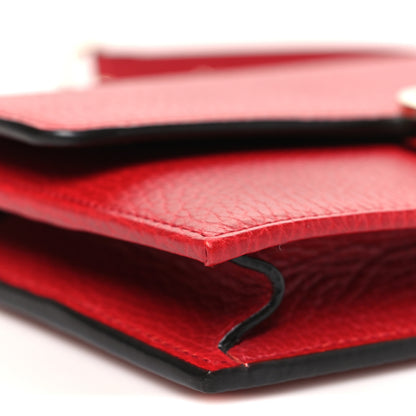 Gucci Dollar Calfskin Interlocking G Chain Wallet Red 8 of 9