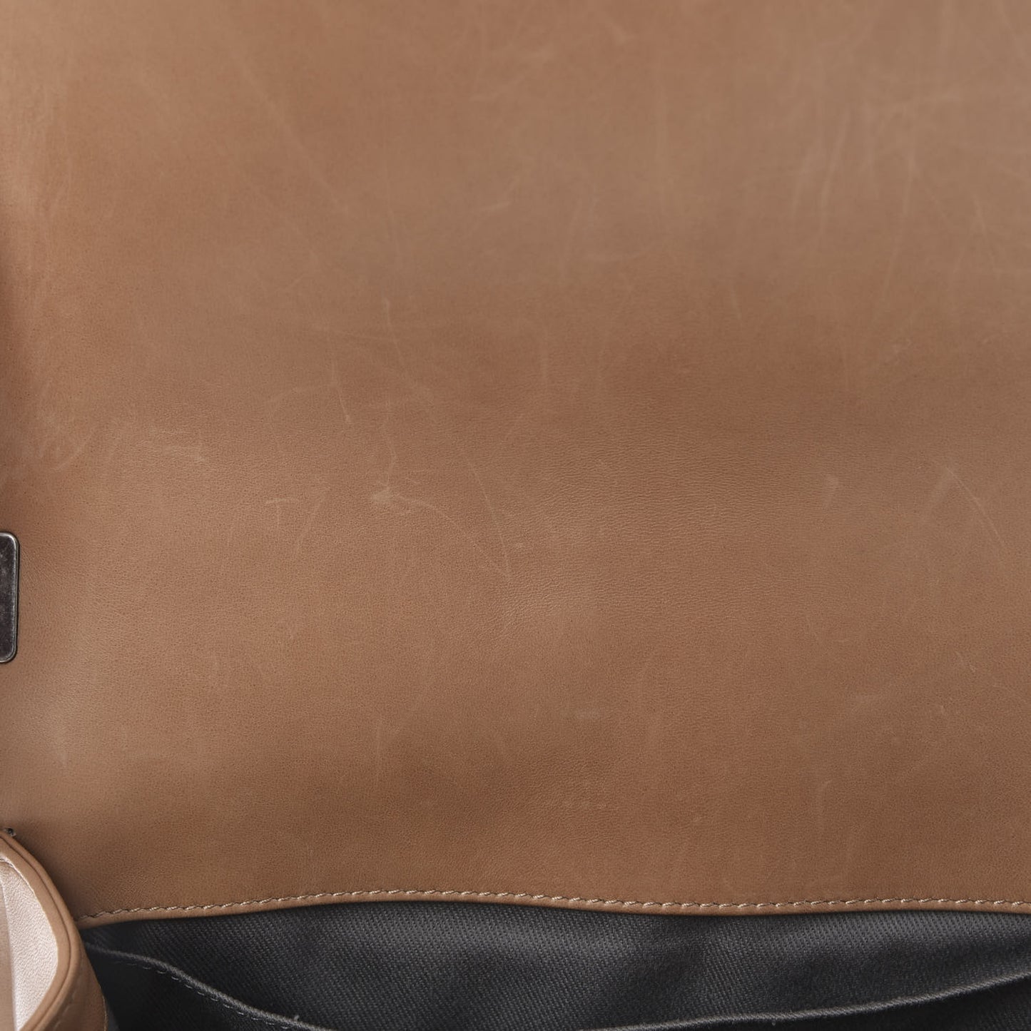 Lambskin Quilted Medium Boy Flap Beige