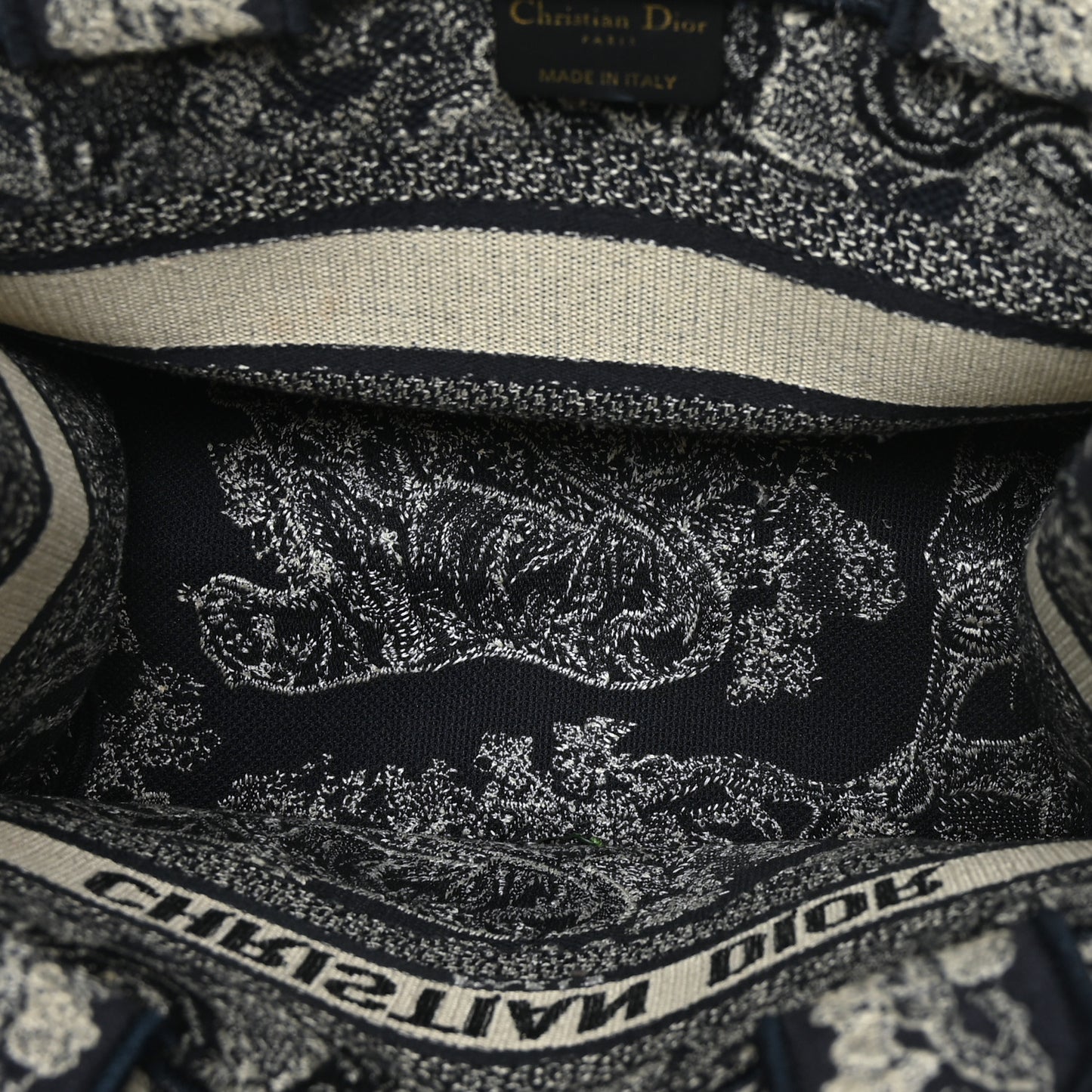 Canvas Embroidered Small Dioriviera Toile De Jouy Book Tote Blue