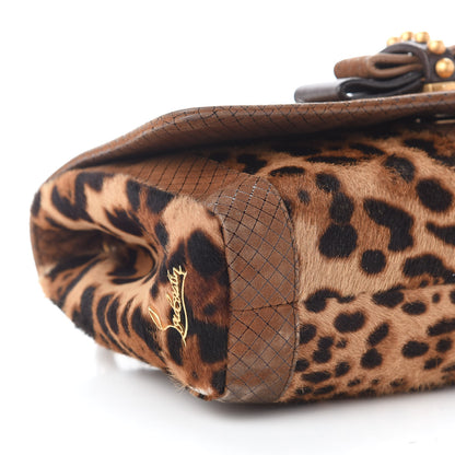 Christian Louboutin Pony Hair Leopard Print Sweet Charity Shoulder Bag Brown 6 of 12