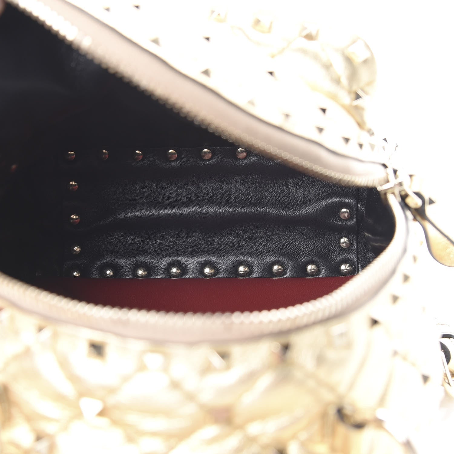 Valentino Garavani Metallic Lambskin Quilted Mini Rockstud Spike Backpack Mekong 4 of 8