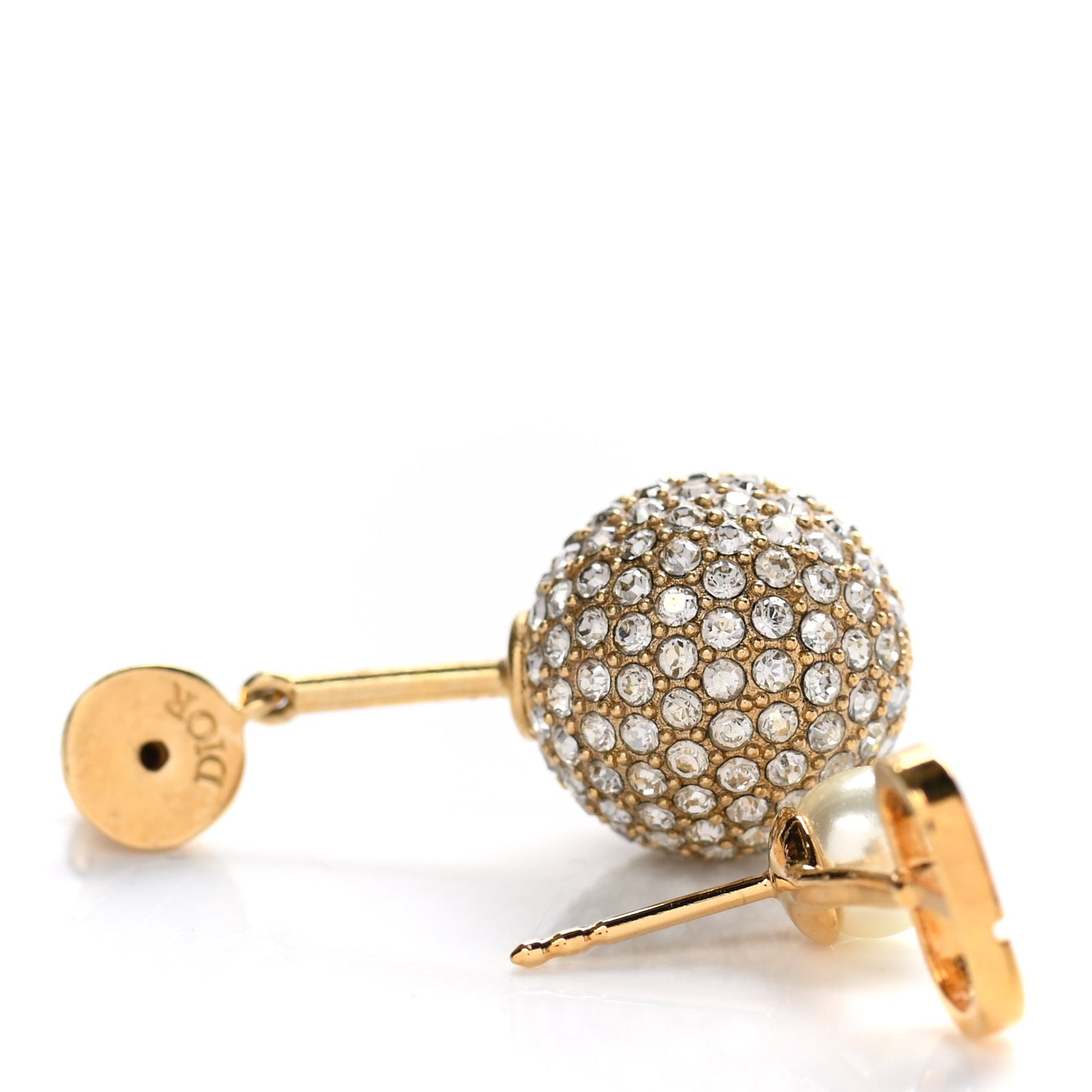 Pearl Crystal Tribal Earring Gold