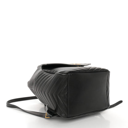 Saint Laurent Lambskin Matelasse Monogram Joe Backpack Black 4 of 11