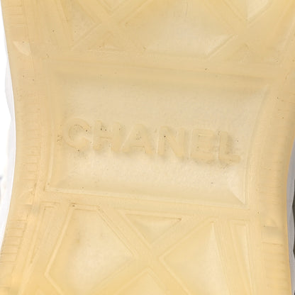 Chanel Shearling Suede CC High Top Sneakers 36.5 Black White 6 of 8