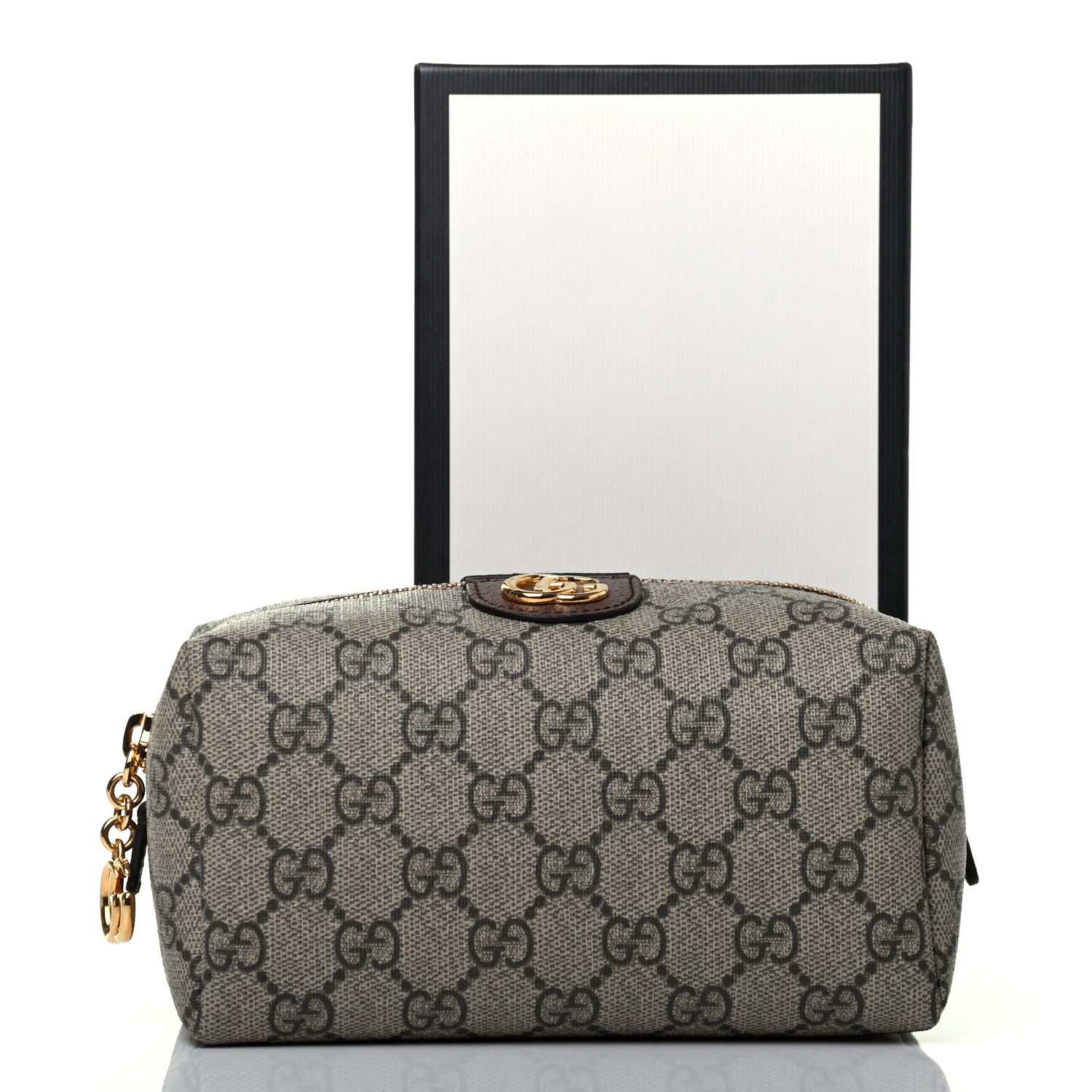 Gucci Soft GG Supreme Monogram Calfskin Medium Ophidia Cosmetic Case Beige Ebony New Acero 9 of 9