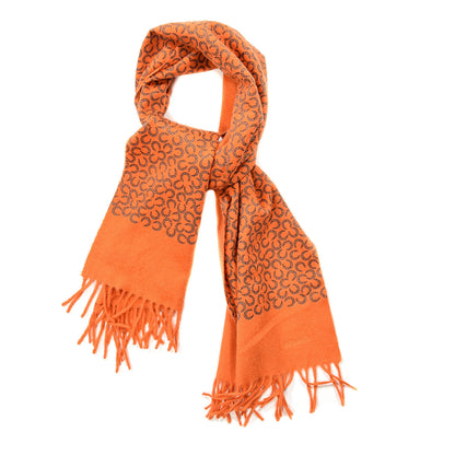 Hermes Cashmere Horseshoe Shawl Orange 1 of 4