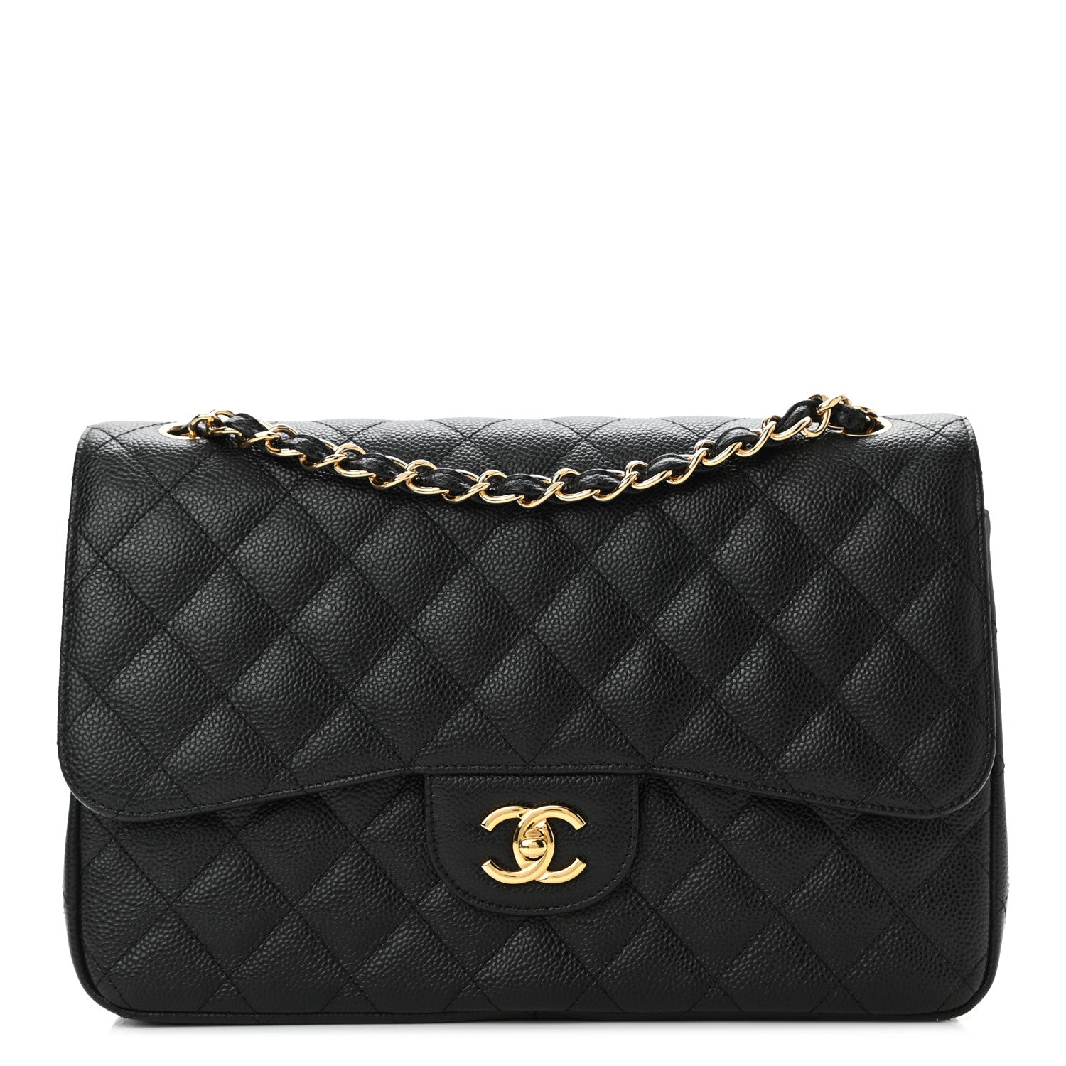 Chanel Caviar Quilted Jumbo Double Flap Black 1 of 11