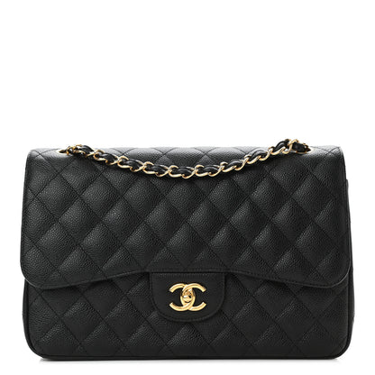 Chanel Caviar Quilted Jumbo Double Flap Black 1 of 11