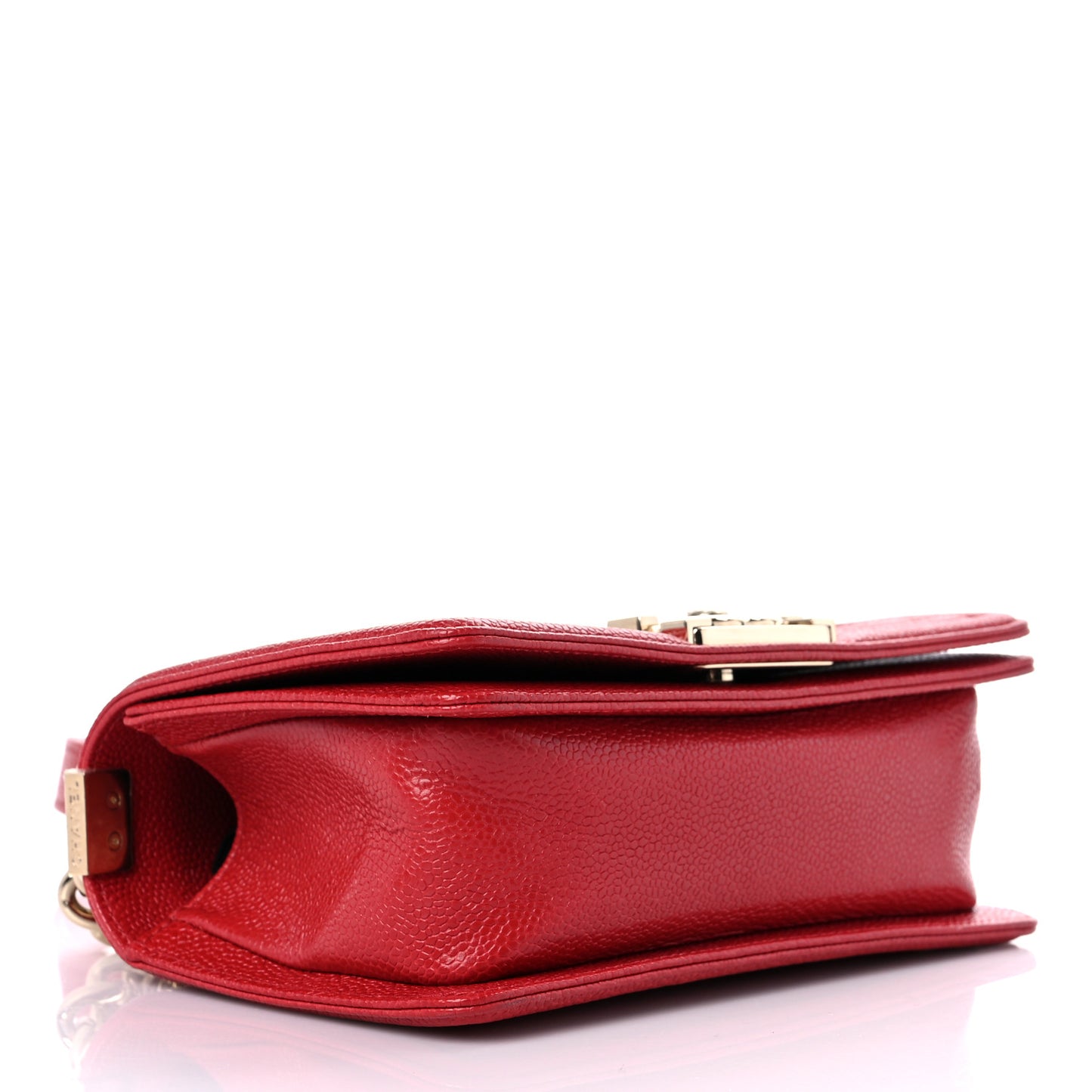 Caviar Quilted Small Boy Flap Red