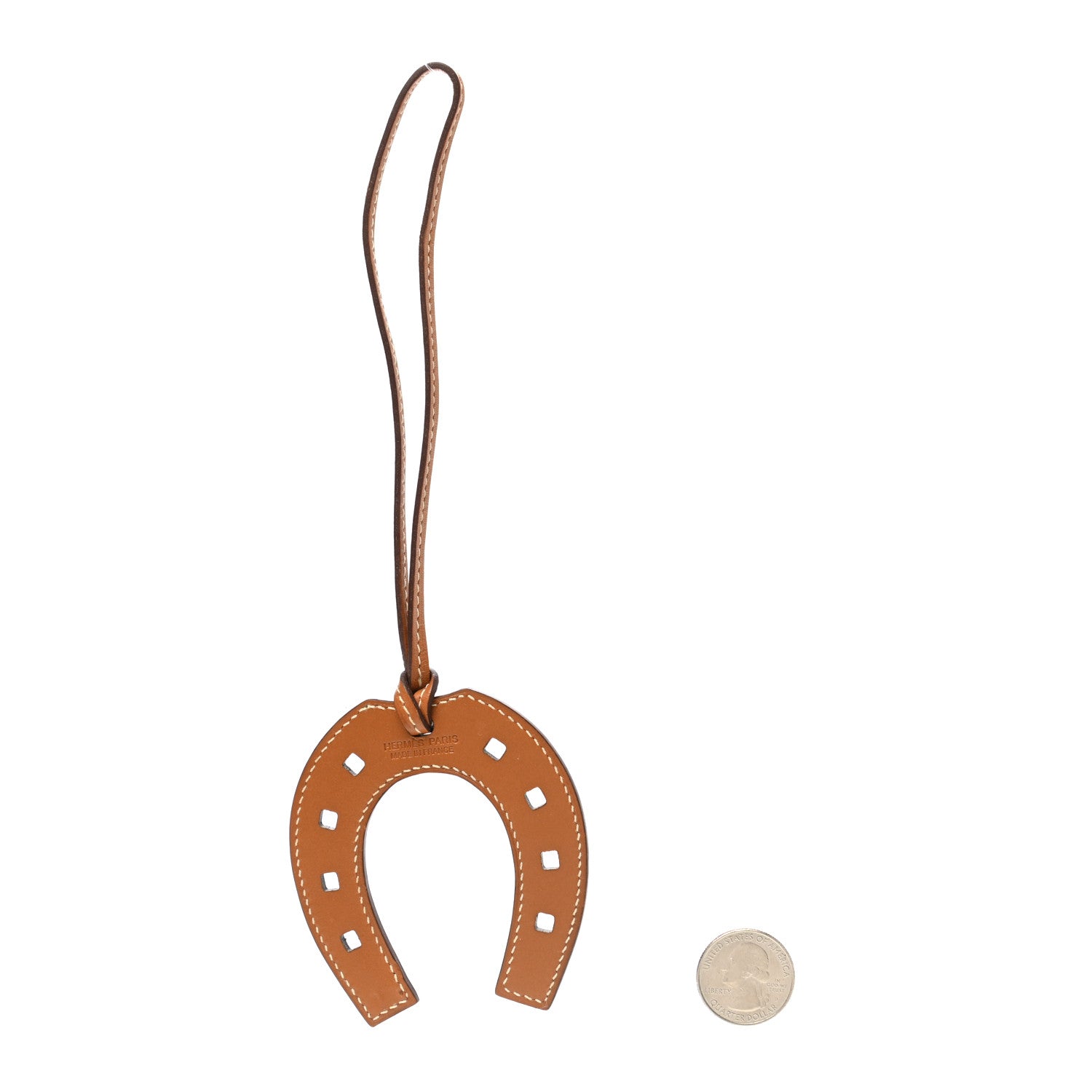 Hermes Swift Paddock Horseshoe Bag Charm Natural Sable 2 of 4
