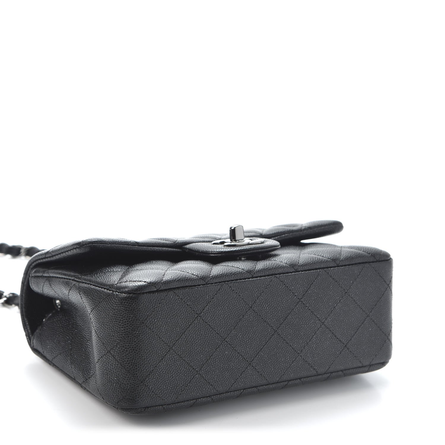 Chanel Iridescent Caviar Quilted Mini Rectangular Flap Black 3 of 10
