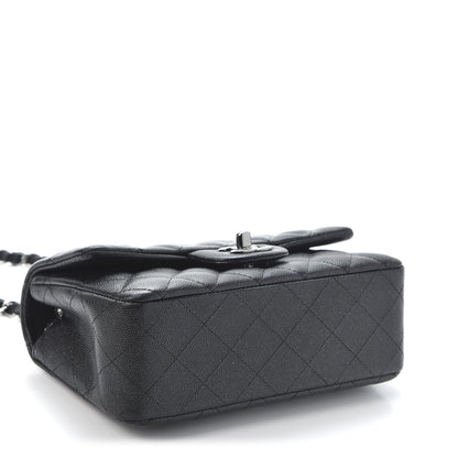 Chanel Iridescent Caviar Quilted Mini Rectangular Flap Black 3 of 10