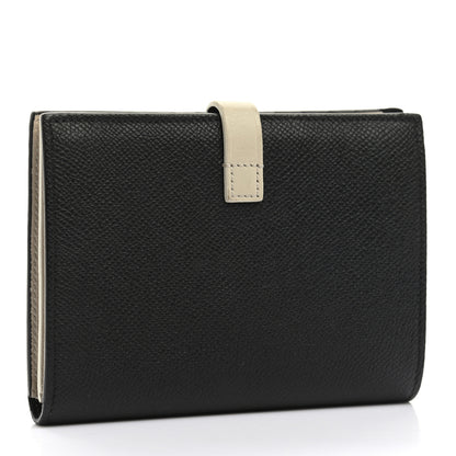 Celine Grained Calfskin Medium Multifunction Strap Wallet Black Chalk 3 of 11