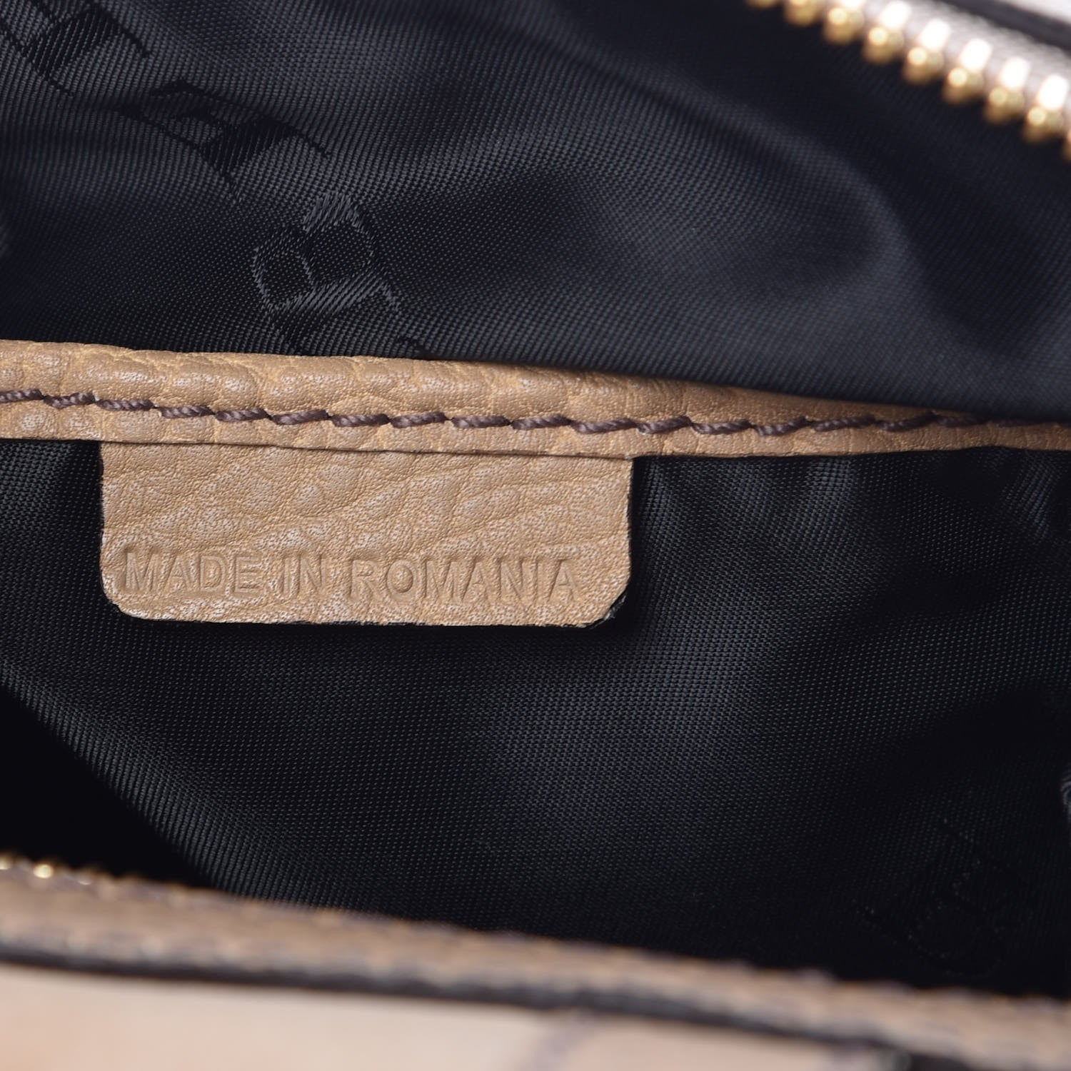 Burberry Canvas Calfskin Satchel Beige 8 of 10