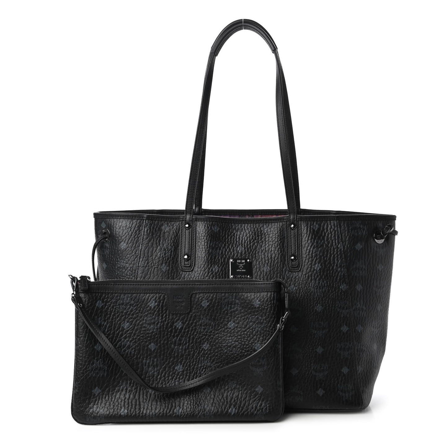 Metallic Galaxy Visetos Medium Project Reversible Shopper Tote Black Multicolor