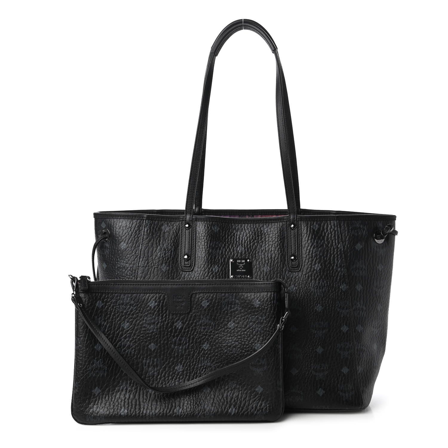 MCM Metallic Galaxy Visetos Medium Project Reversible Shopper Tote Black Multicolor 4 of 16