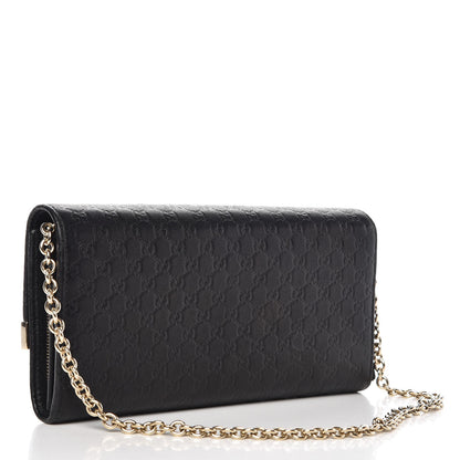 Gucci Soft Microguccissima Dice Chain Wallet Black 2 of 9