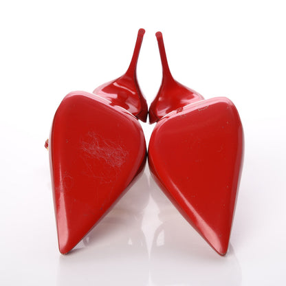 Christian Louboutin Patent Crossfliketa 100 Pumps 37.5 Flamenco 5 of 8