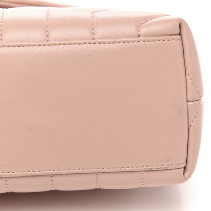 Saint Laurent Calfskin Y Quilted Monogram Small Loulou Chain Satchel Rose Antic 10 of 11