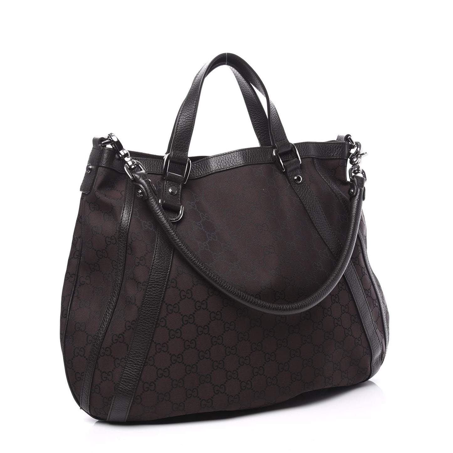 Monogram Medium Abbey Convertible Tote Dark Brown