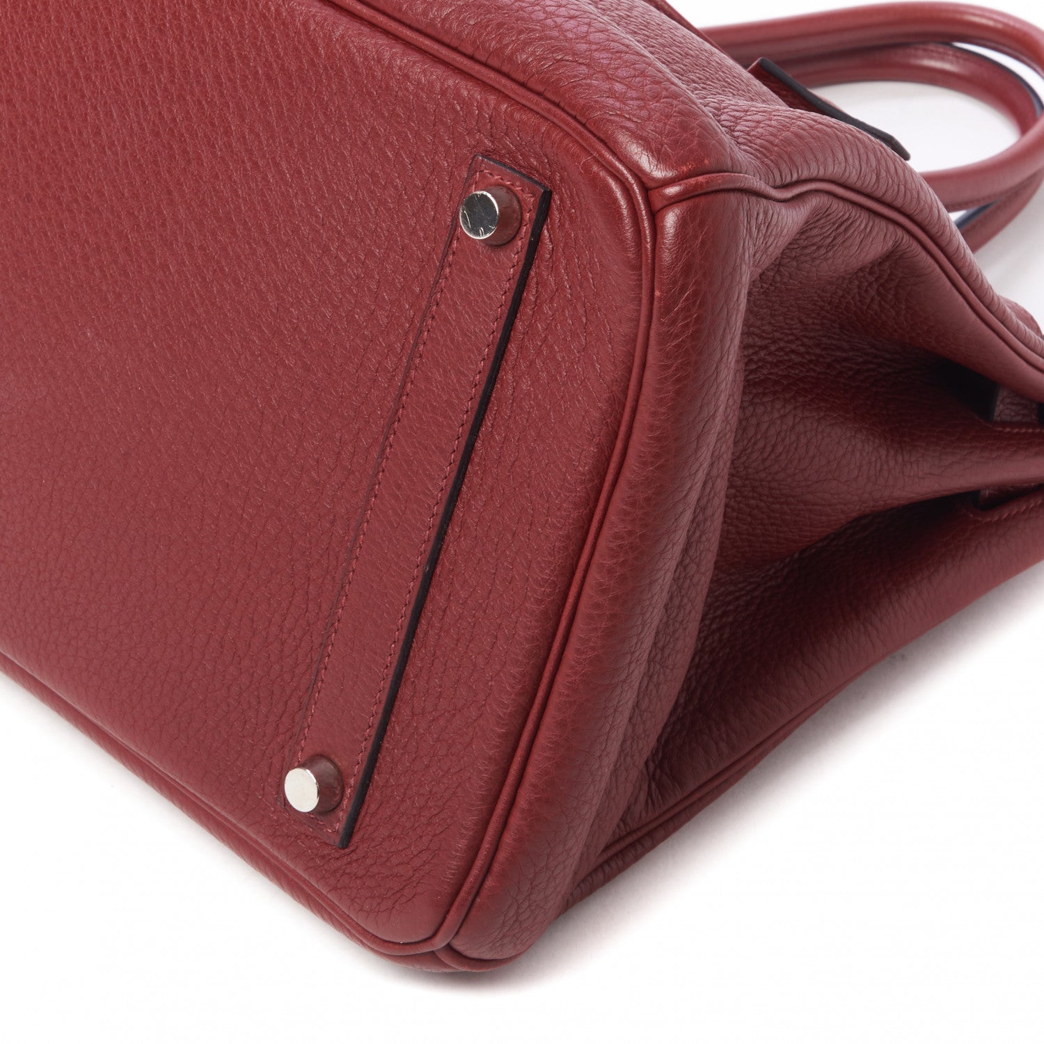 Hermes Taurillon Clemence Birkin 35 Rouge H 7 of 30