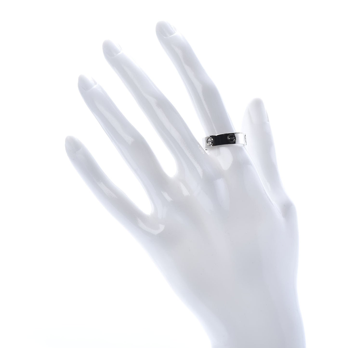 18K White Gold 5.5mm LOVE Ring 58 8.25