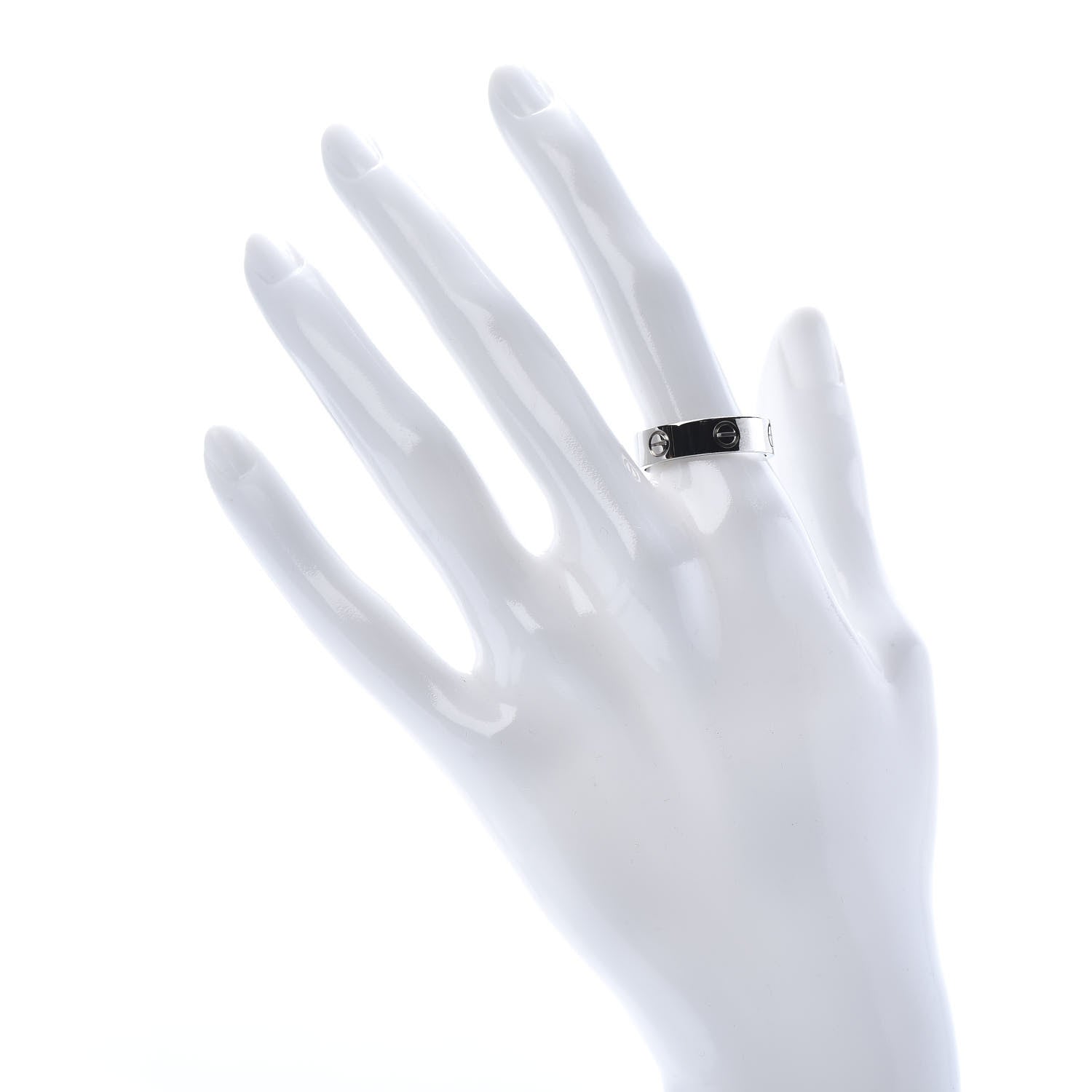 Cartier 18K White Gold 5.5mm LOVE Ring 58 8.25 2 of 4