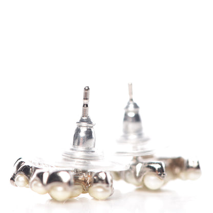 Chanel Pearl CC Earrings Silver 4 of 5