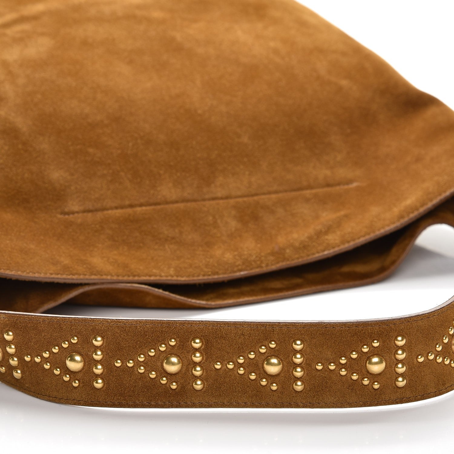 Saint Laurent Suede Studded Bucket Bag Light Ocre 12 of 12