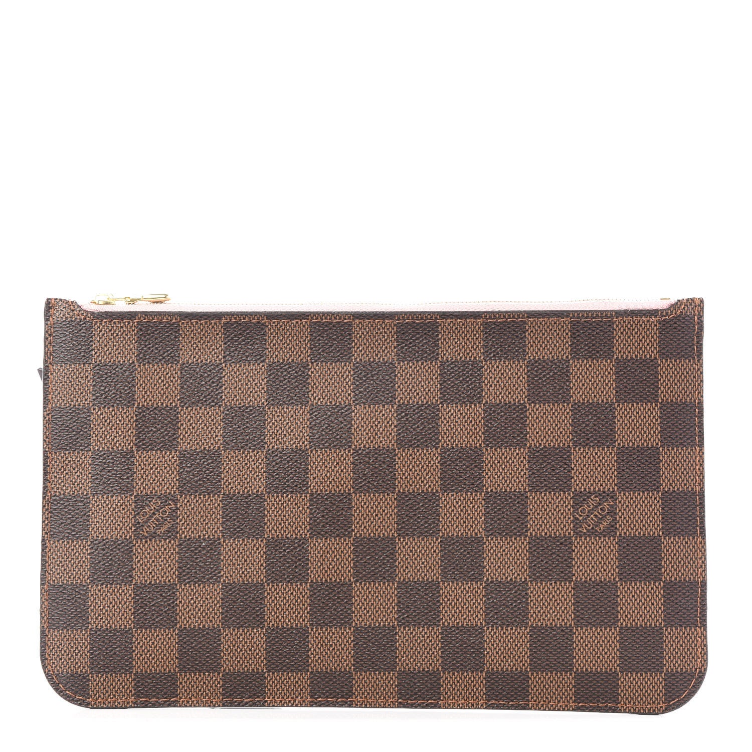 Louis Vuitton Damier Ebene Neverfull MM GM Pochette Rose Ballerine 1 of 10
