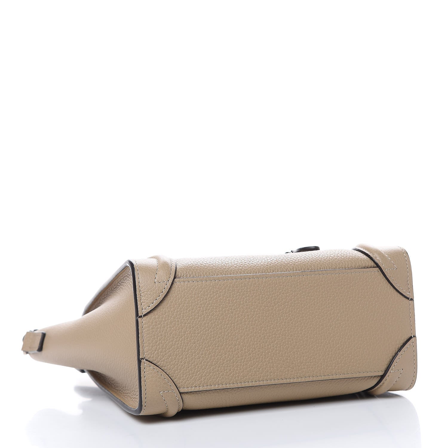 Celine Drummed Calfskin Nano Luggage Dune 4 of 11