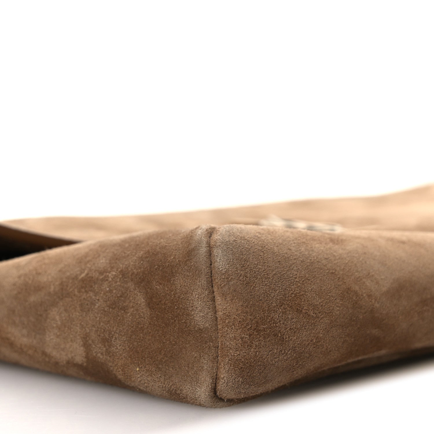 Saint Laurent Suede Large Cassandre Envelope Pouch Golden Leaf 9 of 11