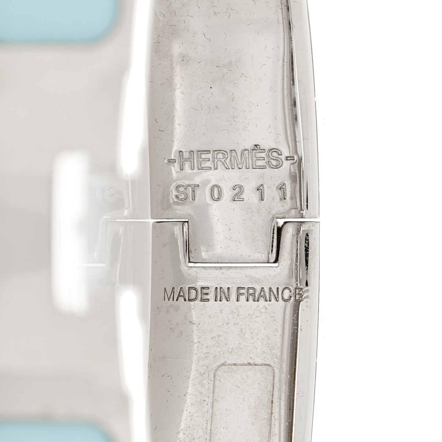 Enamel Narrow Clic Clac H Bracelet GM Bleu Polaire