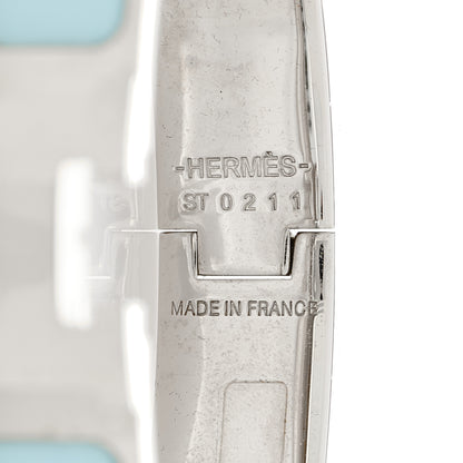 Hermes Enamel Narrow Clic Clac H Bracelet GM Bleu Polaire 4 of 5